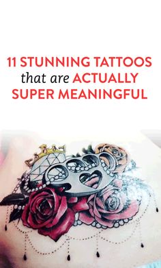 a woman's stomach with tattoos on it and the words 11 stunning tattoos that are actually