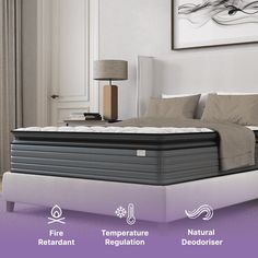 NapQueen Isabella 14'', Twin Hybrid Pillow Top Mattress, A, Fiberglass-Free, Adult Queen Mattress, Pillow Top, Motion, Better Living, Design