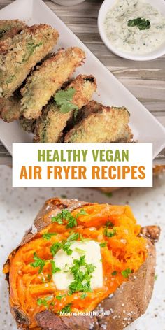 healthy vegan air fryer recipes with carrots and parmesan cheese on top