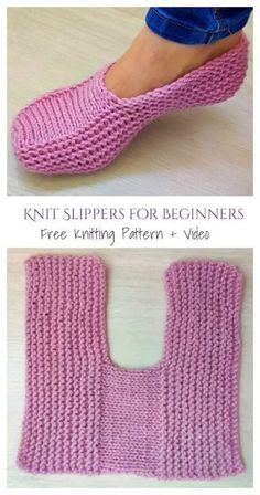 knit slippers for beginners free knitting pattern and video instructions to make them comfortable