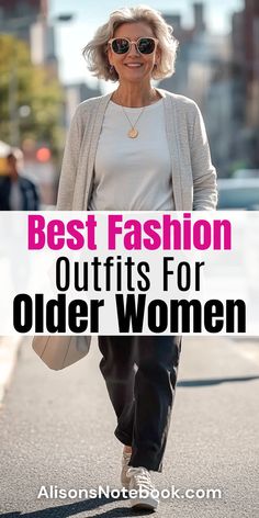 Looking for chic older women fashion inspiration? These styles for older women will help you feel confident and stylish at any age. Embrace ageless style aging gracefully with timeless pieces and fresh looks. Discover wardrobe essentials for women that offer both comfort and elegance, plus find aesthetic outfits for older women to suit your personal style. Get your FREE capsule wardrobe guide now! 50 Outfits Ideas, Jeans Over 50, My Style Over 50, Outfits For Older Women, Fall Outfits For Women Over 50, Outfit Ideas December, Dress For Your Body Type, Fashion Over 60, Shop For Clothes