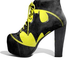 Batman heels want!!!!! Batman Shoes, Batman Outfits, Batman Stuff, Special Occasion Shoes, Holiday Shoes, Evening Shoes, Black And Yellow, Dream Shoes