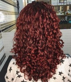 Deep Red Curly Hair, Haircut Inspired, Red Curls, Cherry Coke, Hair Tint, Dark Red Hair