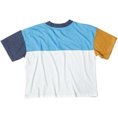 The Eevi Top's vibrant color palette sparks memories of music festivals and holiday fireworks, so we love celebrating in this party-ready tee. Its boxy cropped silhouette is fun and flattering, and it lets the breeze effectively keep us cool. The cotton blend is ultra-soft, moisture-wicking, and ideal for any outdoor adventure. Blue Graphic Cropped T-shirt For Summer, Relaxed Fit Color Block Tops For Summer, Multicolor Color Block Tops For Streetwear, Color Block Relaxed Fit Tops For Summer, Retro Color Block T-shirt For Summer, Sporty Blue Cropped T-shirt For Summer, Blue Sporty Cropped T-shirt For Summer, Short Sleeve Crop Top For Music Festival, Blue Cropped T-shirt For Summer Streetwear