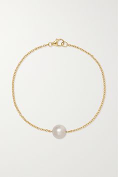 MIKIMOTO uses traditional Japanese techniques to create its stunning settings. This bracelet is made from 18-karat gold with an elegant fine-linked chain and a lustrous Akoya cultured pearl. Wear it solo or stacked next to your favorite watch. Minimalist Gold Bracelet With Oyster Design For Formal Occasions, Minimalist Gold Oyster Bracelet For Formal Occasions, Luxury Gold Akoya Pearl Bracelet, Luxury Yellow Gold Bracelets With Pearl Drop, Elegant Pearl Pendant Bracelet, Yellow Gold Pearl Jubilee Bracelet, Timeless Round Gold Pearl Bracelet, Elegant Yellow Gold Pearl Bracelet With Pearl Drop, Timeless Yellow Gold Jubilee Pearl Bracelet