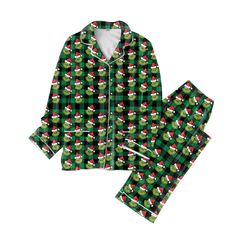 Grinch Womens Christmas Pajamas 2PCS Sets Casual Cozy Button Up Top Sleepwear Sets,L - Walmart.com Gingerbread House