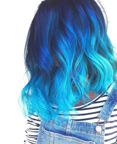 Ocean Colored Hair, Blue Hair With Money Piece, Color For Red Heads, Ocean Hair Color, Ocean Blue Hair Highlights, Ocean Blue Hair Color, Teal Hair Color Turquoise, Ocean Blue Hair, Color Ideas For Dark Hair