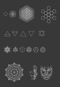 an image of geometric shapes on a black background