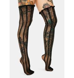 Thigh High Fishnets, Heart Prints, Thigh High Socks, Black Doll, High Socks, Black Pattern, Thigh Highs, Matching Sets, Online Boutique