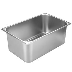 a stainless steel pan on a white background