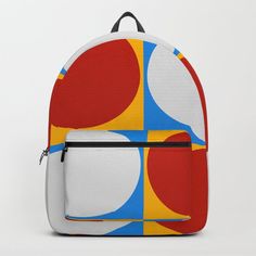 Designing our premium Backpacks is a meticulous process, as Artists have to lay out their artwork on each component. One size fits all men and women, with heavy-duty construction that's able to handle the heavy lifting for all your school and travel needs.       - Standard unisex size: 17.75" (H) x 12.25" (W) x 5.75" (D)    - Crafted with durable spun poly fabric for high print quality    - Interior pocket fits up to 15" laptop    - Padded nylon back and bottom    - Adjustable shoulder straps Retro Backpack With Adjustable Strap, Modern Backpack For Back To School, Modern Back To School Backpack, Modern Softback School Backpack, Modern Red Rectangular Backpack, Modern Rectangular Backpack For Back To School, Retro Standard Backpack For Back To School, Modern Red Backpack For School, Modern Multicolor Standard Backpack