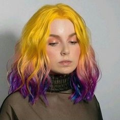 Dye Colors, Penteado Cabelo Curto, Yellow Hair, Hair Texture, Hair Envy