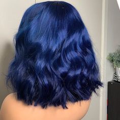 Fairy Hairstyles, Blue Bob, Wig Wavy, Dark Blue Hair, Hair Company, Hair Texture