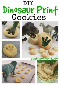 the dinosaur print cookies are ready to be made in minutes and then they're decorated