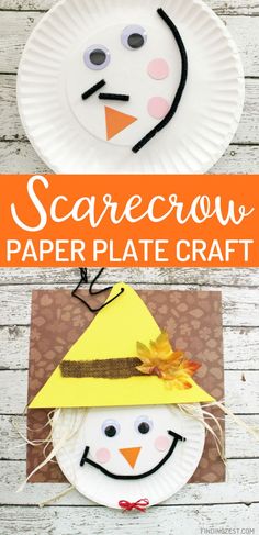 paper plate scarecrow craft for kids to make