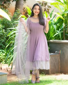 Plain Saree Dress Design Ideas Kurti, Plain Anarkali Dress Simple Purple, New Model Umbrella Churidar Designs, Lavender Umbrella Kurthi, Plain Saree Long Frock Designs, Frock Designs For Women, Frock Designs For Girl, Dress Designs For Stitching, Frock Models