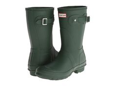 Hunter Original Short Rain Boots Women's Rain Boots Hunter Green Hunter Boots Short, Rain Boots Hunter, Green Rain Boots, Women's Rain Boots, Hunter Logo, Short Rain Boots, Womens Rain Boots, Hunter Rain Boots, Rubber Boot