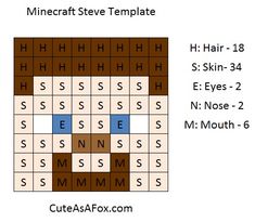 a crossword puzzle with the words minecraft steve template