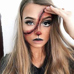 Burn Makeup, Wound Makeup, Makeup Ideas For Halloween, Scar Makeup, Scar Wax, Gore Makeup, Deer Makeup, Creepy Halloween Makeup