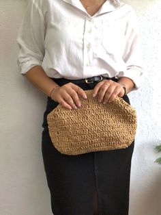 HANDMADE MESH RAFFIA CLUTCH BAG 🛍️Inspired by nature sustainable fashion ✅Any woman must have this bag for every fashionista. Whether you keeping it to yourself or gifting someone you care, it will be unforgettable. Daily use, a fashionable women's accessory for special occasions ✅It is processed with double-layered thread, has a solid structure and does not sag. ✨Handmade products ✨Natural raffia yarn ✨Ultra-careful craftsmanship   ✨High-quality special products for you  ✅You can combine your Daily Use Straw Crochet Pouch Bag, Brown Jute Pouch Straw Bag, Everyday Woven Straw Pouch Bag, Eco-friendly Crochet Pouch Bag With Braided Handles, Brown Straw Crochet Pouch Bag, Jute Crochet Pouch Bag With Braided Handles, Everyday Handwoven Straw Pouch Bag, Crochet Jute Pouch Bag With Braided Handles, Crochet Jute Bag With Braided Handles