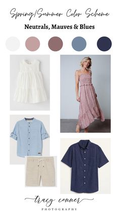 the spring / summer color scheme for neutrals, mauves and blues is here