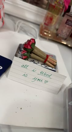 Pre rolled weed joints
Flowers and string are from dollar tree Birthday Gifts For Boyfriend Diy, Bf Gifts, Cute Couple Gifts, Creative Gifts For Boyfriend, Boyfriend Diy, Puff And Pass, Boyfriend Birthday, Birthday Gifts For Boyfriend