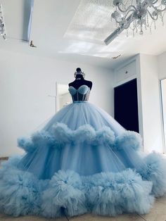 Puffy Prom Dresses, Ball Gown Quinceanera Dresses, Tulle Prom Dresses, Quinceanera Dresses Blue, Pretty Quinceanera Dresses, Gorgeous Prom Dresses, Stunning Prom Dresses, Sweetheart Prom Dress, Princess Ball Gowns