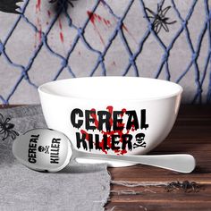 PRICES MAY VARY. Cereal Killer's Bowl & Spoon Set -Package includes 1 pcs "Cereal Killer" bowl and 1 pcs Cereal Killer spoon with skull and bloody design, set of 2 tableware for breakfast in one box. Hilarious gift for him/her. Clear Engraved Tableware -The cereal bowl is made of ceramic, this large capacity bowl can hold more cereal, soup, salad, dessert, or fruit.While the cereal spoon is made of quality stainless steel spoon, ideal for a teaspoon， snack spoon, soup spoon, coffee stirring spoo Purple Cookies, Halloween Gift Baskets, Freezer Containers, Cereal Killer, Ceramic Cookie Jar, Lunch Containers, Kitchen Food Storage, Treat Jars, Vintage Tupperware