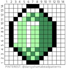 an image of a green and black pixel pattern