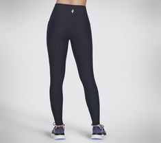 Play up the texture and the support during your workouts with Skechers GO FLEX RIB FL HW Legging. This full length, high-waisted active legging features a GO FLEX RIB moisture-wicking nylon and spandex blend fabric with exterior side pockets and a double layer compression waistband. | Skechers Women's GO FLEX RIB FL High-Waisted Legging | Skechers GO FLEX RIB is a premium engineered rib structure | textile designed to make you feel confident and comfortable with a | breathable, moisture-wicking, quick-drying, UPF 40+ and active | stretch nylon/spandex blend. | Full length, high-waist legging silhouette | 75% Nylon, 25% Spandex | High waisted double layer fused compression waistband | Double layer self gusset | Exterior side pockets | 26-inch inseam | Reflective Skechers diamond Summer Favorites, Back To School Shopping, School Shopping, Best Leggings, Active Leggings, Skechers Women, Personal Marketing, Silhouette Design, Leggings Fashion