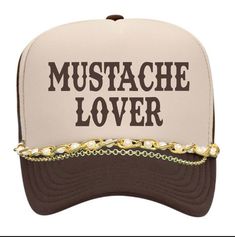 Mustache Lover Tall Trucker Caps are on fire right now!  It is a classic hat and a fashion statement.  Trucker hats make a great birthday gift, Christmas gift or just because gift!  Give this hat to the mustache lover in your family or someone who can rock a mustache!  This is a fun piece to add to any wardrobe or accessory closet!   It is a perfect pair of protection, fashion and fun.  Everyone will love it when you wear it! Mustaches are totally "IN" right now!  Don't miss out on this fun mustache trucker hat! Trucker caps are perfect for merchandising--they're versatile and fit almost any occasion.   You won't go wrong by adding this trucker hat to your collection.  Buy it for yourself, a family member, a friend or buy it for a whole group to wear!  A 100% polyester front and 100% nylon Novelty Snapback Hat, Customizable Novelty Trucker Hat For Gift, Novelty Snapback Trucker Hat As Gift, Customizable Novelty Trucker Hat As Gift, Trucker Hat With Letter Print For Gift, Trucker Hat With Letter Print, Adjustable Letter Print Trucker Hat For Gifts, Funny Baseball Cap For Gift, Letter Print Trucker Hat With Curved Brim