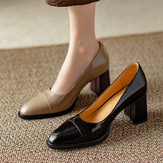 Shoes Heels Pumps, Pumps Shoes, Heels Pumps, Leather Items, Pump Shoes, Eden, Block Heels, Patent Leather, Rubber Sole