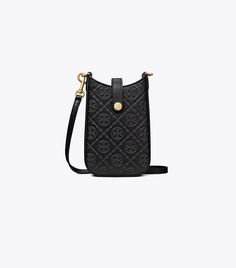 T Monogram Leather Phone Crossbody: Women's Designer Mini Bags | Tory Burch T Monogram, Womens Designer Handbags, Monogrammed Leather, Mini Bags, Mini Bag, Designer Handbags, Designer Shoes, Designing Women, Tory Burch