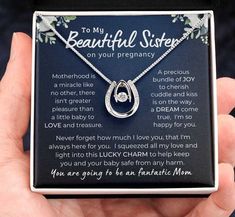 Excited to share this item from my shop: Pregnant Sister Gift for Expecting Mommy to Be Lucky Charm Horseshoe Necklace #pregnantsistergift #newmomgift #expectingmomgift #newmomgiftjewelry #pregnancygift #congratulations #newmomjewelry Lucky You, Move In