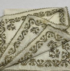 "Antique Silver Embroidered Textile | Handmade Antique Ottoman Textiles | Antique Embroidery Home Decor Textiles, Gifts Turkish antique towel, \" peşkir \" with Ottoman spring patterns embroidered w/ silver & silk yarn on hand woven cotton cloth. Bath decor. Size:80cm-80cm" Traditional Cream Sets With Embroidered Border, Embroidered Fabric For Traditional Ceremonies On Eid, Bohemian Embroidered Cream Sets, Cream Bohemian Embroidered Sets, Bohemian Style Embroidered Cream Sets, Embroidered Fabric For Traditional Ceremonies During Eid, Cream Embroidered Bohemian Sets, Intricate Embroidery Beige Fabric For Eid, Beige Embroidered Fabric For Eid