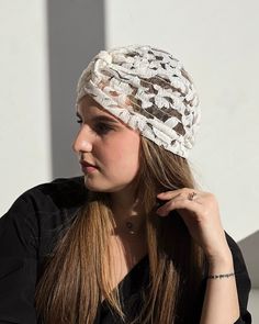 Lace turban fits perfect for spring-summer season, it has very good breathable and it's not hot in it.  READY TO WEAR: No need to tie! SIZE: One universal size fits everyone between 20.5 - 23 in. (52 - 58 cm), (XS - L). SEND AS GIFT: If you need gift box, congratulatory message and express shipping, you can choose it all during checkout the order in the cart. (You can type the words in the postcard, which you want). EXPRESS SHIPPING: USA - FedEx shipping available within 2 days and Overnight (1 day). Canada/UK/EU - DHL express shipping within 2-4 days. WORLDWIDE - DHL express shipping within 2-5 days. Choose the shipping upgrades when checkout in the cart. Fitted Summer Beach Headwrap, Fitted Headscarf For Summer Beach, One Size Summer Beach Turban, Fitted Headscarf For Beach In Summer, Summer Beach Turban, White Summer Headscarf, White One Size Summer Headscarf, White Summer Headscarf One Size, Spring Headscarf One Size Fits Most