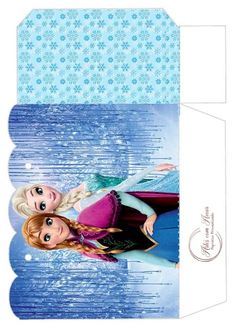 two frozen princesses are standing next to each other in an envelope with snowflakes on