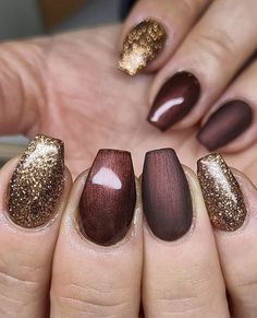 (paid link) Enjoy Nail Polish Combination online shopping in Malaysia taking into account Shopee Guarantee. Check Nail Polish Combination price and buyer reviews. locate Pedicure & Manicure online sale in ... Copper Nails Designs, Bronze Nails, Brown Nails Design, Metallic Nail, Metallic Nail Polish, Fall Gel Nails, Gold Nail, Her Nails