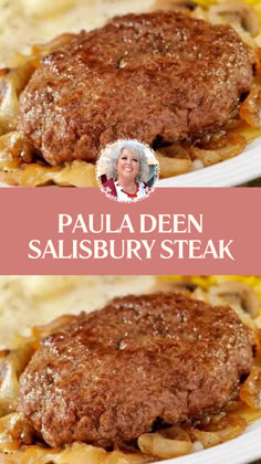 Paula Deen Salisbury Steak Paula Deen Salisbury Steak, Smothered Chopped Steak Ground Beef, Quick And Easy Dinner Recipes With Ground Beef Salisbury Steak, Midwest Salisbury Steak, Easy Salsberry Steak Gravy, Paula Deen Vegetable Beef Soup, Ground Beef French Onion Soup, Minute Steaks Recipes Easy, Air Fryer Hamburger Steak Recipes