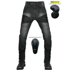 Upgrade your biker style with our Retro Motorcycle Meshed Off-Road Racing Jeans. Made with high-quality meshed fabric, these jeans offer maximum breathability and comfort while providing a slim fit style. Perfect for your all-season rides, these jeans are a must-have for any motorcycle enthusiast. CE Certified Knee Hip Protective Pads ⇨ The knee and hip pads are detachable and easy to mount. Insert them into their special pockets for added protection on the road. Reinforced Stitching ⇨ The pants feature reinforced stitching in critical areas to strengthen the connected parts. Knee and Lower Back Stretchable Pleats ⇨ The pleats on the lower back and on the knee contribute to the jeans’ stretchiness. Pursue that active lifestyle! Don’t let your pants restrict you from the things you want to Hood Motorcycle Jeans, Biker Pants With Pockets For Motorcycling, Motorcycle Riding Jeans, Motorcycle Knee Pads, Motocross Pants, Motorcycle Jeans, Leather Motorcycle Gloves, Hip Pads, Motorcycle Pants