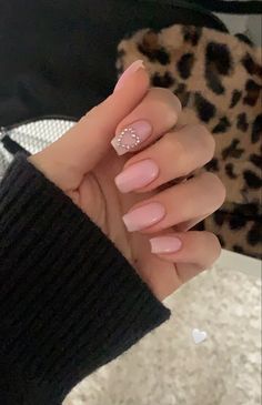 Elegant Nail, Minimal Nails, Polygel Nails, Classy Acrylic Nails, Soft Nails, Diamond Nails, Heart Nails