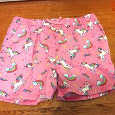 Nwt Size 14 Children Place Unicorn Rainbows Shorts, Size 14 Made Of Cotton Pink Cotton Pajama Shorts For Playwear, Fun Cotton Bottoms For School, Cute Bedtime Shorts, Playful Cotton Shorts For Sleepover, Cute Multicolor Pajama Shorts For Bedtime, Multicolor Short Bottoms For Sleepover, Playful Cotton Shorts For Pajama Party, Multicolor Sleepover Shorts, Fun Pink Bottoms For Sleepover