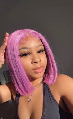 Light Pink Wig Black Women, Baddie With Pink Hair, Pink Straight Lace Front Wig, Straight Pink Wig, Pastel Pink Wig Black Women, Beautiful Wigs, Effortless Hairstyles, Hot Hair Styles, Hair Shows