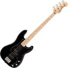 an electric bass guitar is shown on a white background with clippings to the left