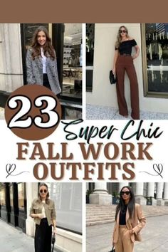 Fall Work Looks For Women, Transition To Fall Outfits Work, Modern Woman Work Outfit, Woman Business Professional Outfits, Chic Fall Work Outfits For Women, Fall Fashion Office Outfits, Womens Fall Business Casual Outfits, Women’s Fall Work Outfits, Women Fall Work Outfits