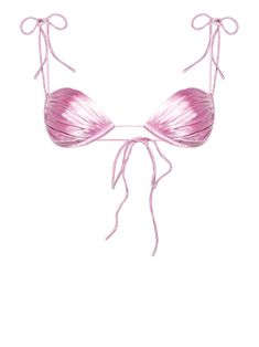 Isa Boulder Fourht underwire-cup Bikini Top | Pink | FARFETCH Pink Triangle Halter Top For Party, Pink Swimwear With Adjustable Straps For Party, Elegant Pink Underwire Swimwear, Party Swimwear With Bra-friendly Tie-side Bottom, Padded Triangle Top Swimwear For Party, Pink Halter Top For Party Beachwear, Pink Halter Top For Beach Party, Pink Beachwear Halter Top For Party, Party Swimwear With Padded Underwire Cups