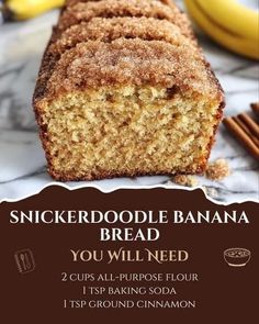 What To Cook For Dinner, Snickerdoodle Bread, Moist Pumpkin Bread, Homemade Breads, Moist Banana Bread, Apple Bread, Num Num, Bread Recipes Sweet, Quick Bread Recipes