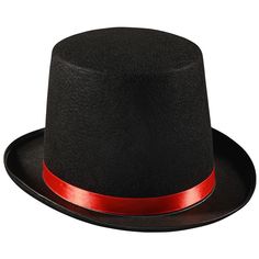 The top hat is a professional addition to any attire! VERSATILE: Great for Halloween stage, kids parties, or one-on-one playtime year-round The hat measures 7” in height and 13” in width. ADDITIONAL FEATURES: Sewn with the finest quality material. Easy cleaning and drying. Black Top Hat, Magic Hat, Shop Dress, Shrek, Red Ribbon, Top Hat, Buy Dress, Colorful Fashion, Costume Accessories