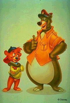 the bear and the mouse are standing next to each other