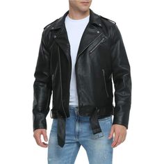 [Material] High Quality Faux Leather. The Leather Jacket Is Soft And Delicate, Comfortable And Breathable. With A Smooth Lining, The Jacket Will Be More Windproof And Warm. [Unique Design] Classic Lapel Design And Button Decoration, Simple And Grand. Asymmetrical Zippers Give This Greaser Jacket A More Designable Feel, Is A Must-Have Leather Jacket In Your Closet. [Multi Pockets] The Front Side Pocket Has A Practical And Decorative Design, Which Can Be Used For Placing Business Cards, Wallets, E Solid Color Biker Outerwear For Fall, Biker Style Solid Outerwear With Zipper Closure, Solid Biker Outerwear With Zipper Closure, Fall Biker Outerwear, Biker Style Jacket For Fall, Greaser Jacket, Leather Jackets For Men, Winter Leather Jackets, Lapel Design